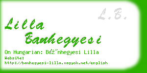 lilla banhegyesi business card